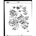Frigidaire FRT26QNBD1 shelves and supports diagram