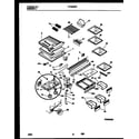 Frigidaire FRT26QNBD1 shelves and supports diagram