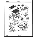 Frigidaire FRT18QRBW1 shelves and supports diagram