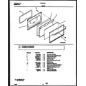 Frigidaire FEF350SADB door parts diagram