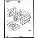 Frigidaire FEF350BAWB door parts diagram