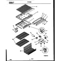 Frigidaire FRT18BRBW0 shelves and supports diagram