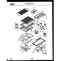 Universal/Multiflex (Frigidaire) MRT21TNBY0 shelves and supports diagram