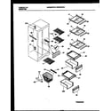 Universal/Multiflex (Frigidaire) MRS22WHBD0 shelves and supports diagram