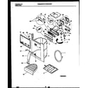 Universal/Multiflex (Frigidaire) MRS22WHBD0 ice door, dispenser and water tanks diagram