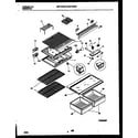 Universal/Multiflex (Frigidaire) MRT13CRBD1 shelves and supports diagram