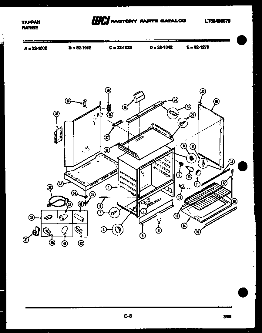 Frigidaire 32-1002-32-01 body parts diagram