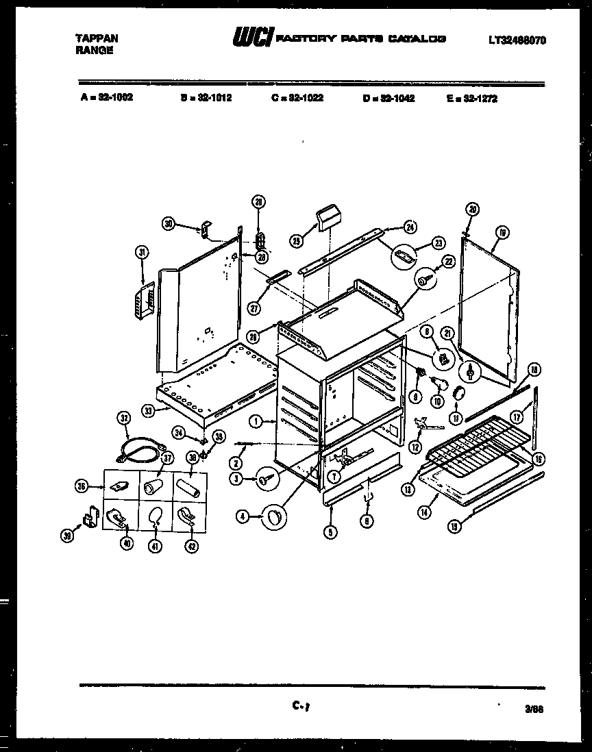 Frigidaire 32-1042-57-10 body parts diagram
