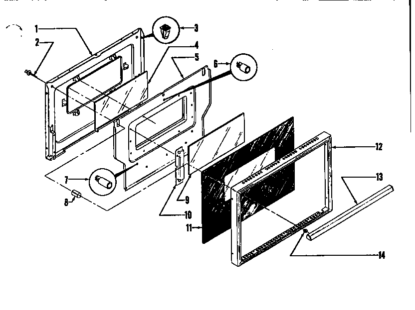 Tappan 37-1272-23-03 door parts diagram