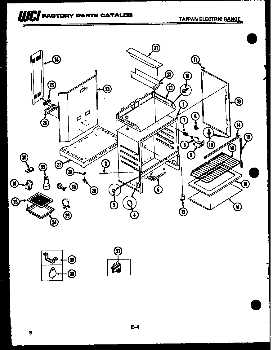 Tappan 49-2707-23-01 burner parts diagram