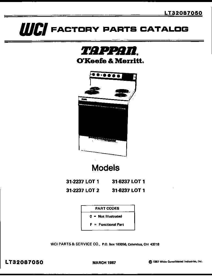 Tappan 31-2237-66-02 cover diagram