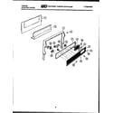 Tappan 31-6237-66-01 console and control parts diagram