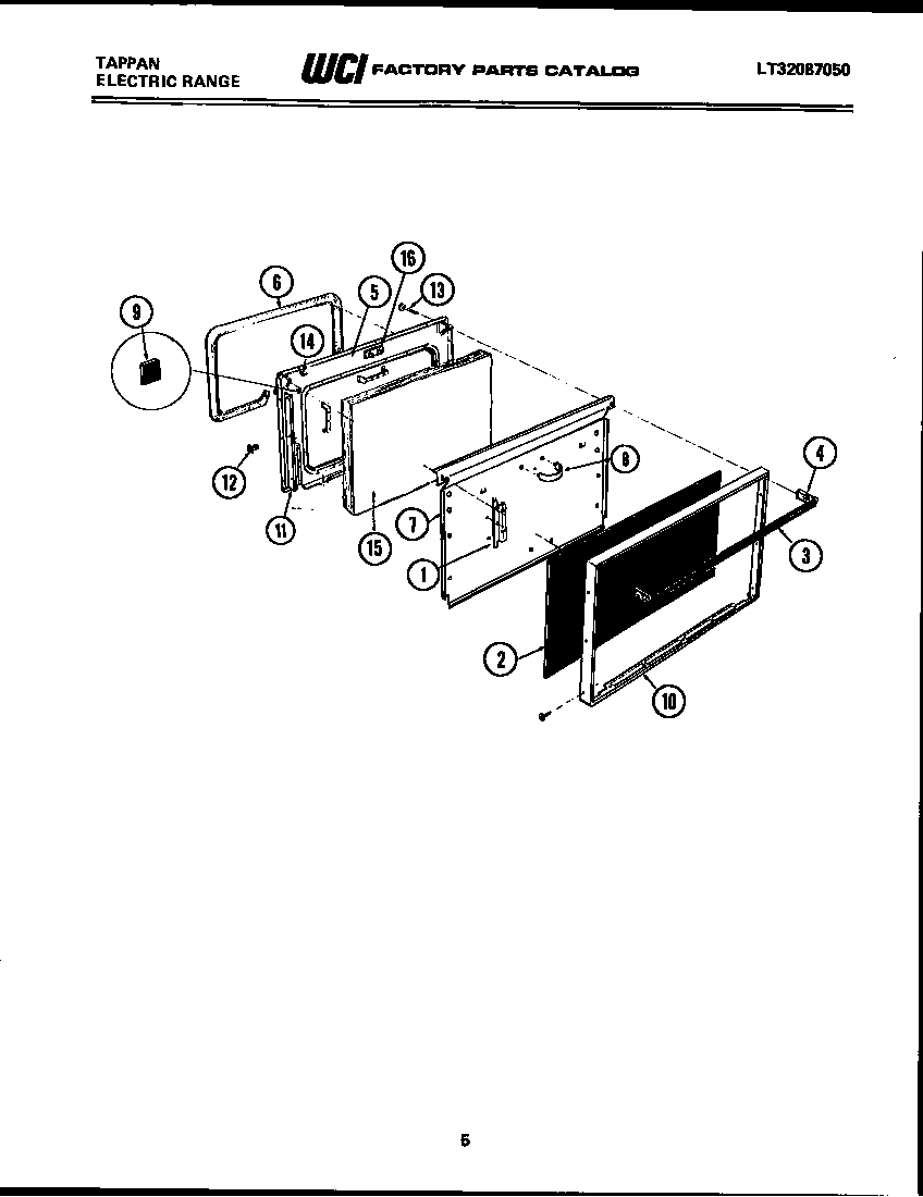 Tappan 31-2237-66-02 door parts diagram