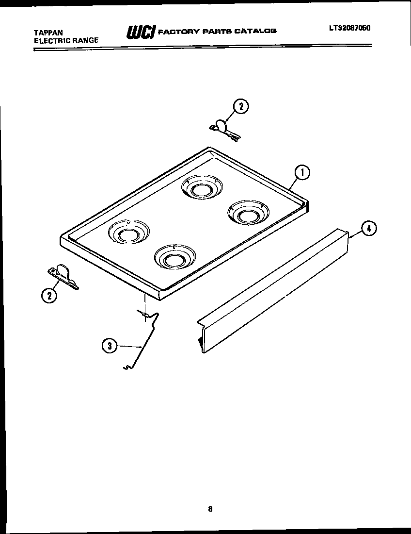 Tappan 31-2237-66-02 cooktop parts diagram