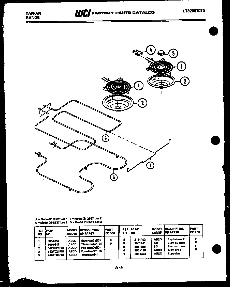 Tappan 31-2537-00-02 broiler parts diagram