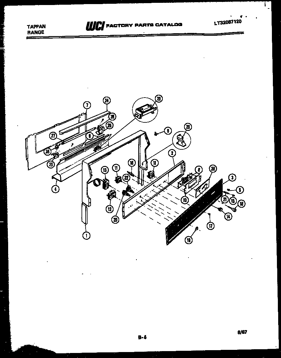 Tappan 31-3647-23-02 backguard diagram