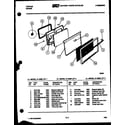 Tappan 31-2208-00-01 door parts diagram
