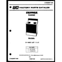 Tappan 31-3857-66-01 cover page- text only diagram