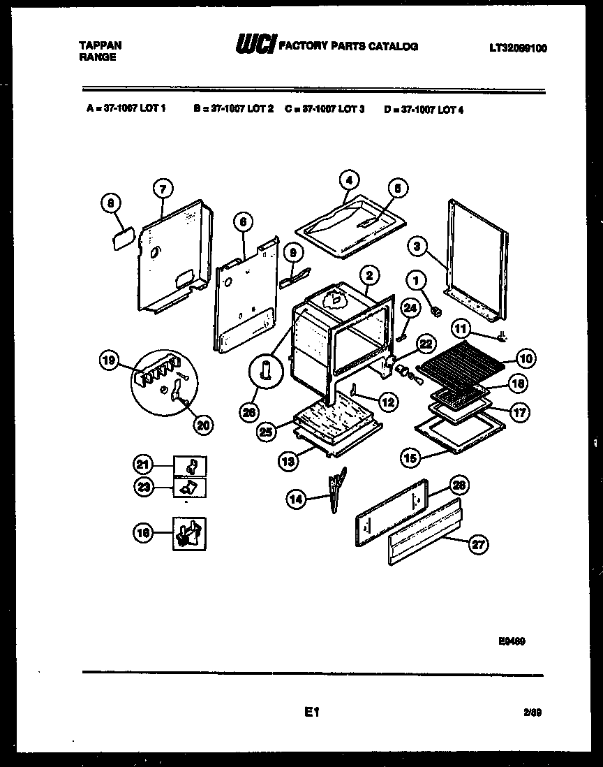 Tappan 37-1007-66-02 body parts diagram