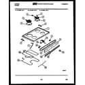 Tappan 37-2227-23-01 cooktop, broiler and backguard diagram