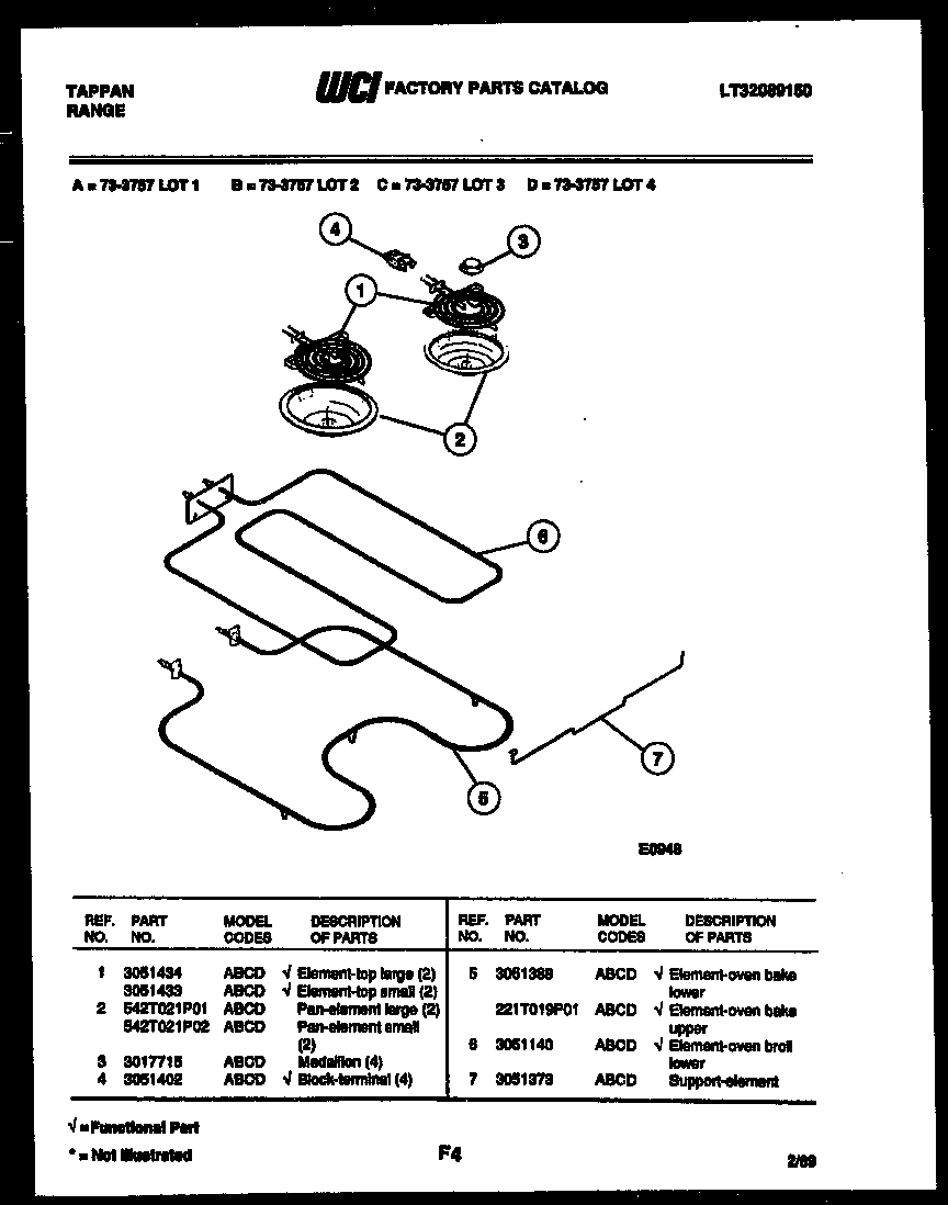 Tappan 73-3757-23-01 broiler parts diagram