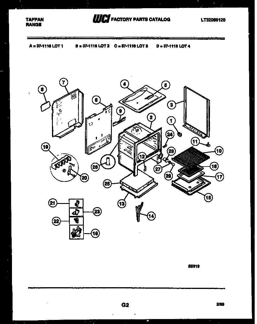 Tappan 37-1118-00-04 body parts diagram