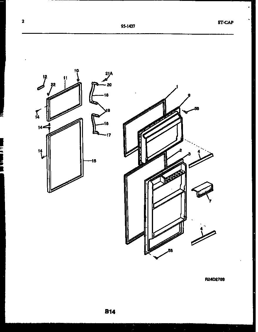 Tappan 95-1437-23-05 door parts diagram