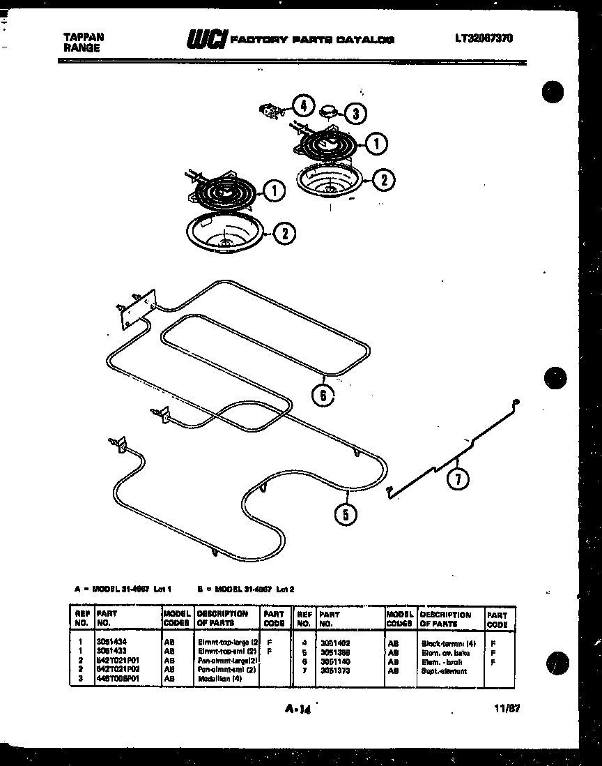 Tappan 31-4967-66-02 broiler parts diagram