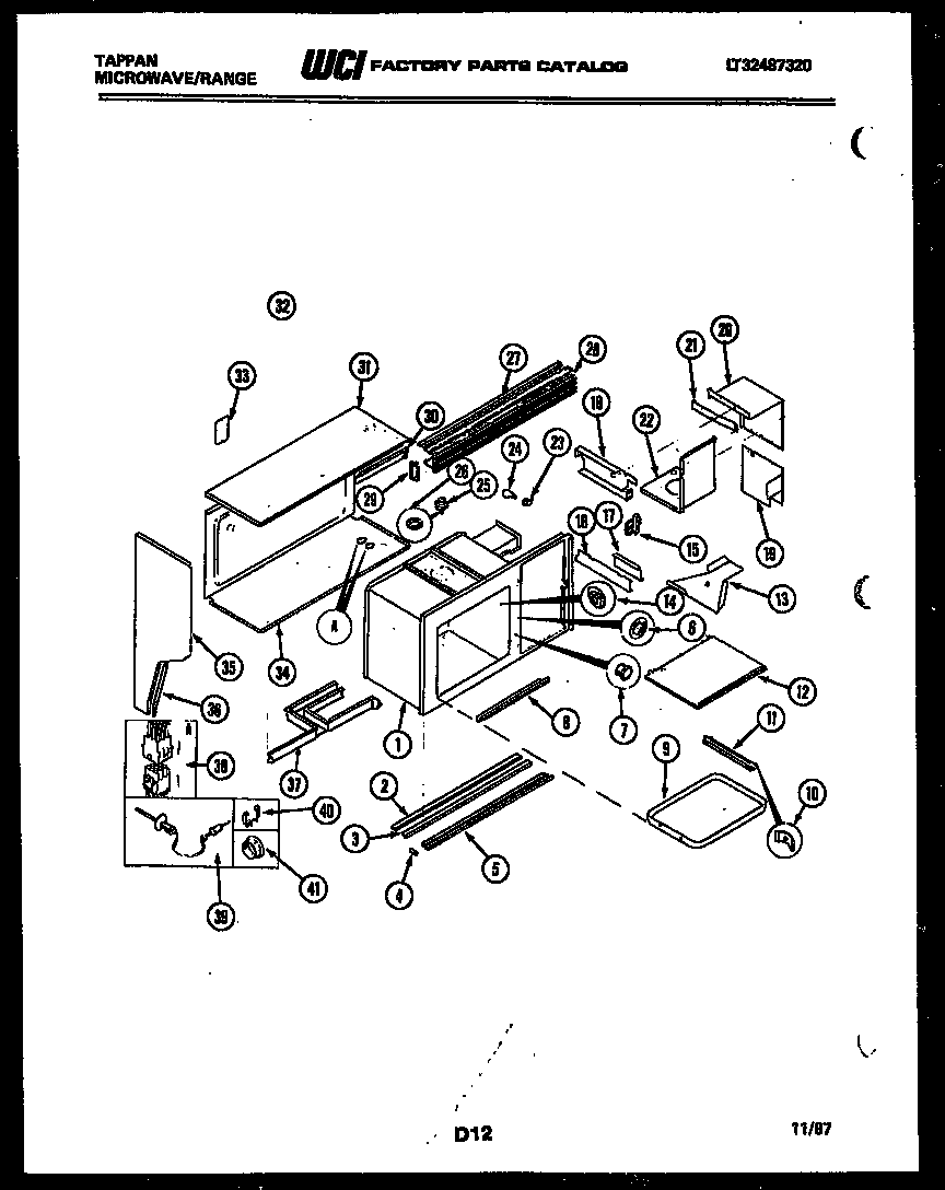 Tappan 76-4967-23-03 upper body parts diagram