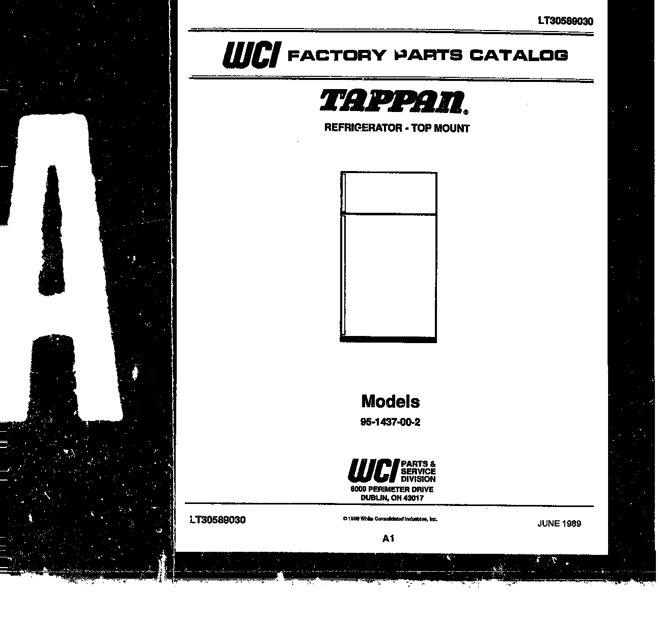 Tappan 95-1437-00-02 cover diagram