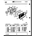 Tappan 72-2547-66-01 lower oven door parts diagram