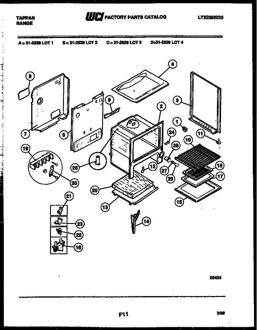 Tappan 31-2528-00-03 body parts diagram