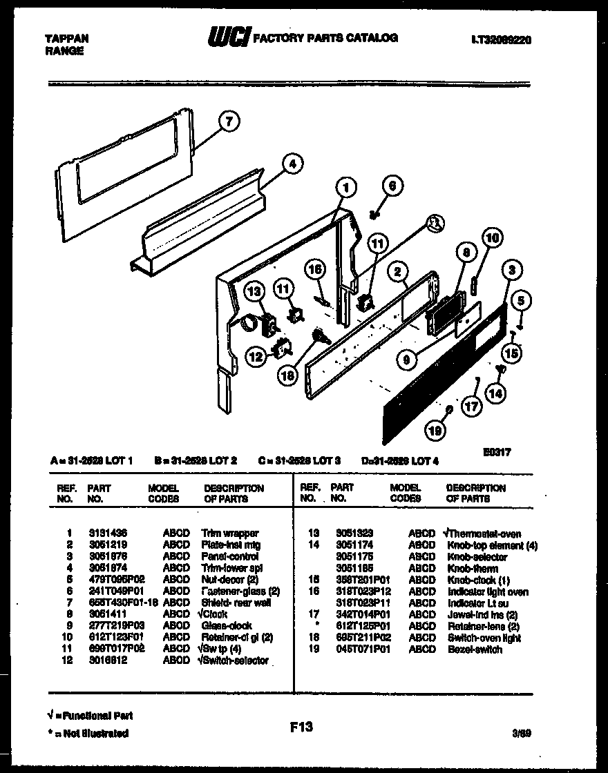 Tappan 31-2528-00-03 backguard diagram