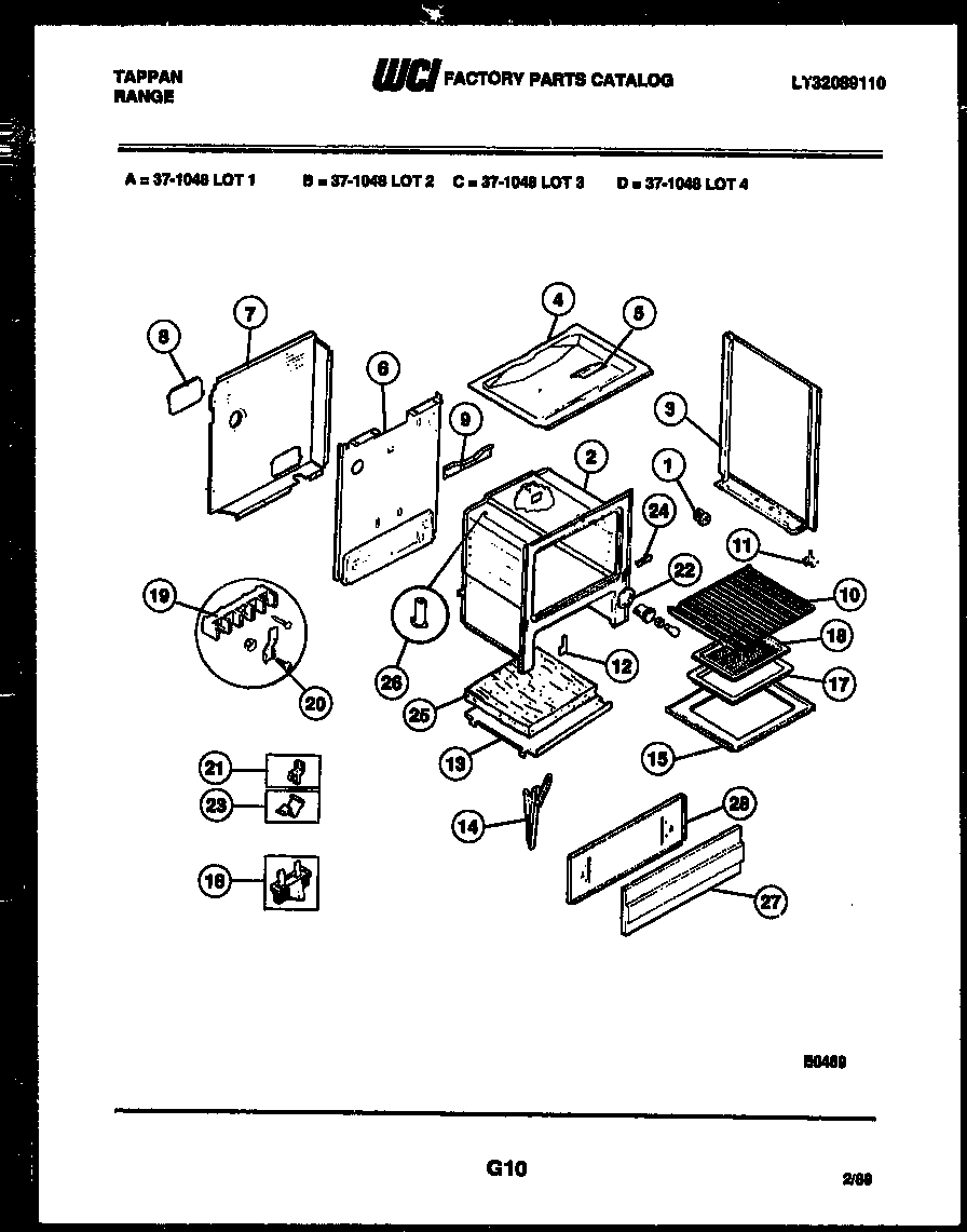 Tappan 37-1048-23-03 body parts diagram