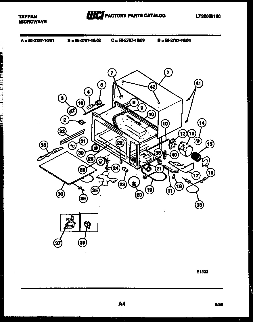 Tappan 56-2787-10-03 body parts diagram