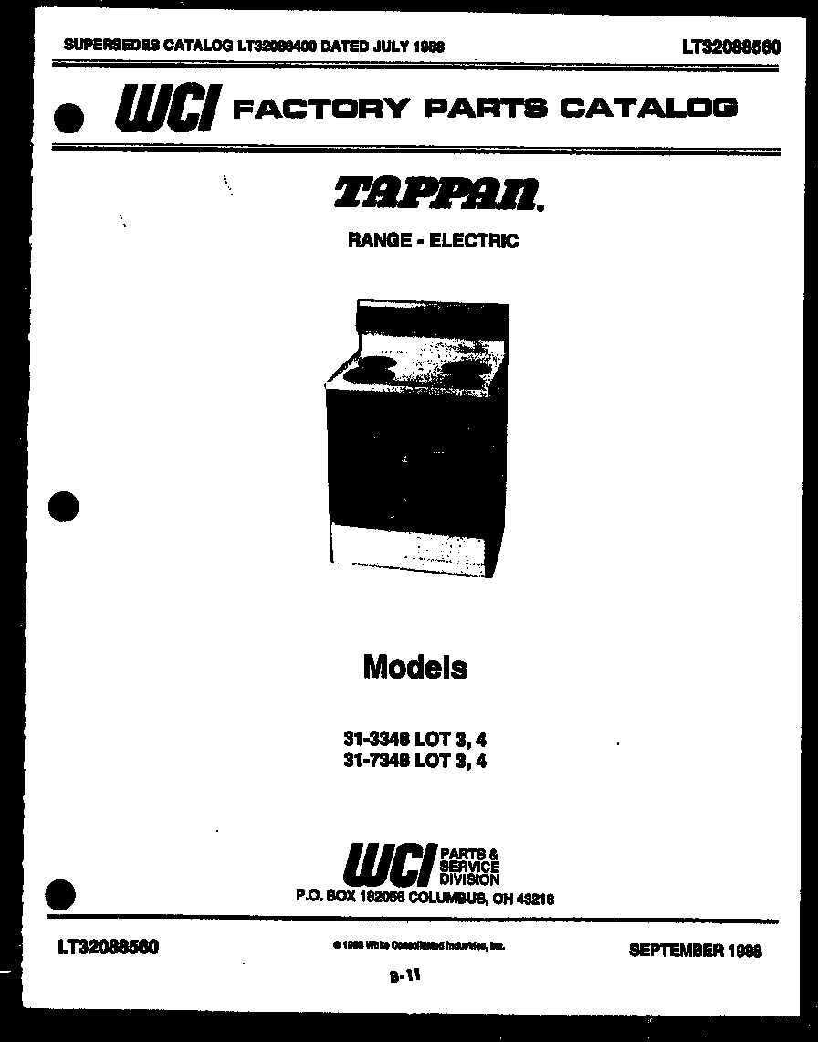 Tappan 31-7348-23-04 cover diagram