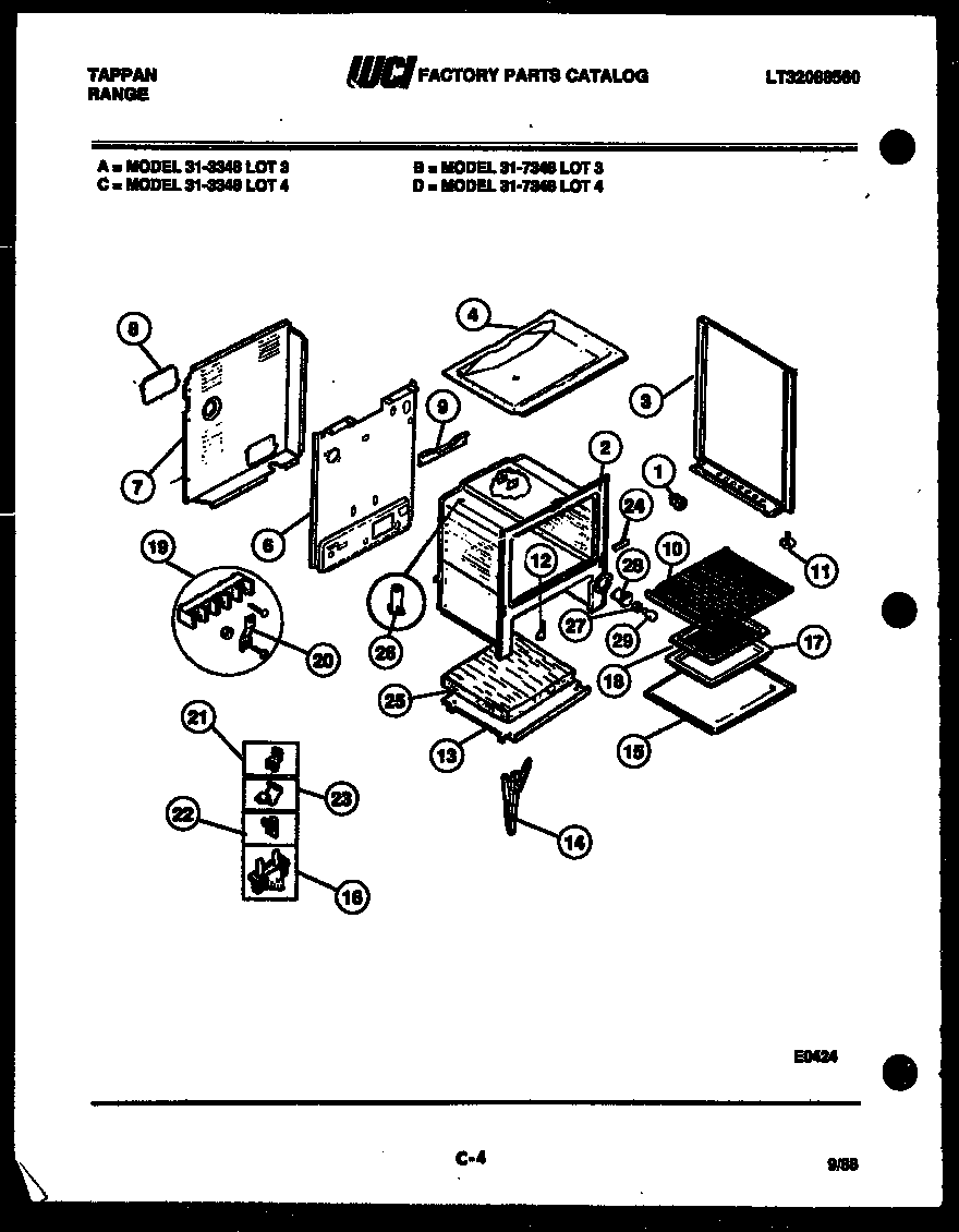Tappan 31-7348-23-04 body parts diagram
