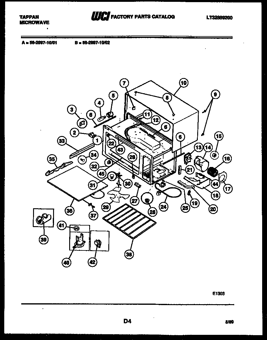 Tappan 56-2997-10-02 body parts diagram