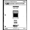 Tappan 37-0007-00-05 front cover diagram