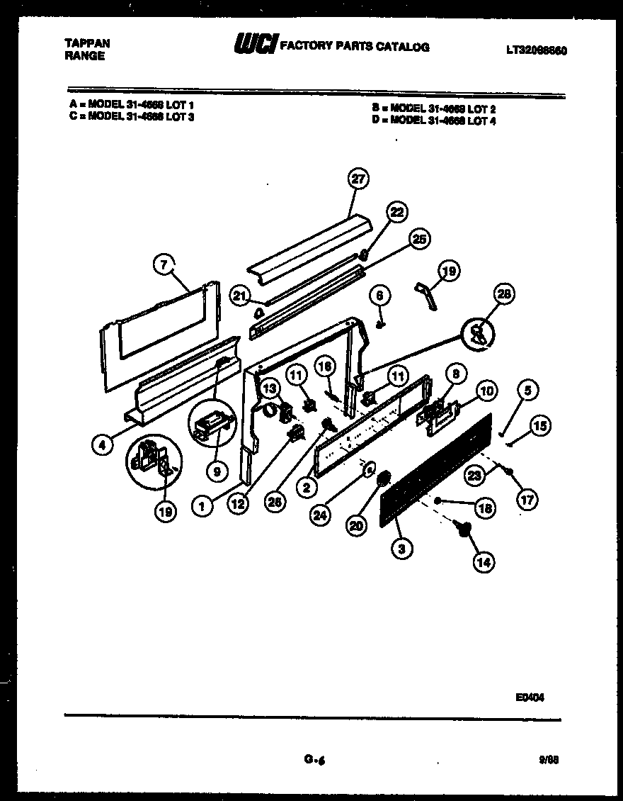 Tappan 31-4668-00-03 backguard diagram