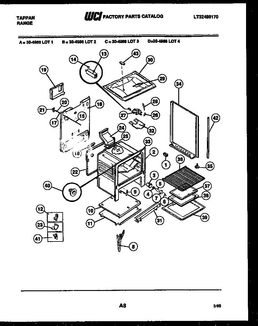 Tappan 30-4988-23-04 body parts diagram