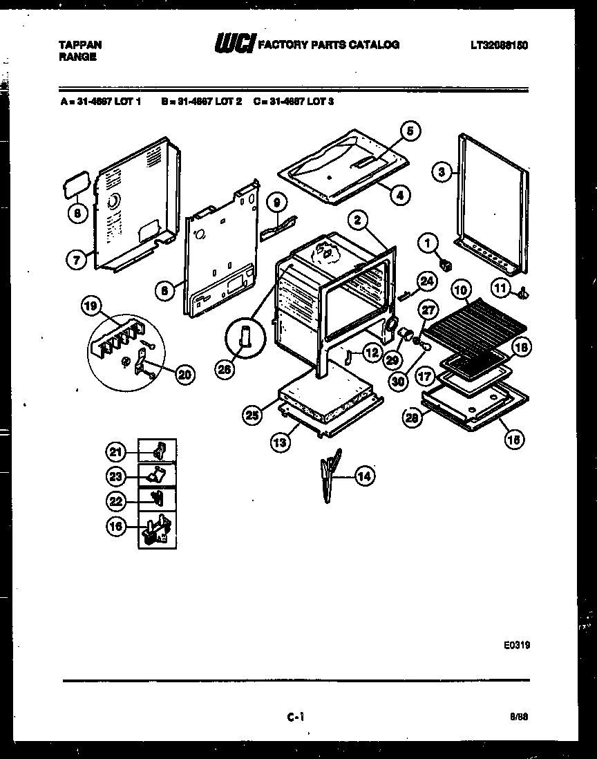 Tappan 31-4667-23-03 body parts diagram