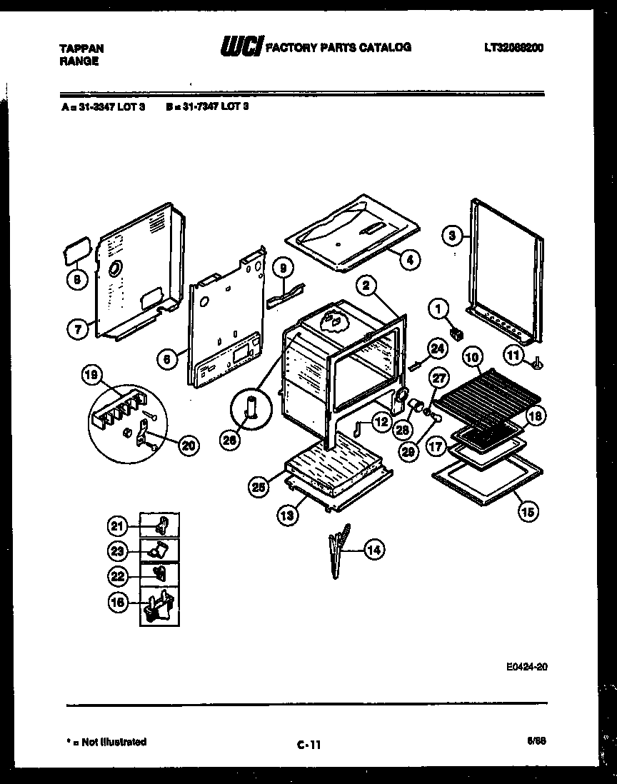 Tappan 31-7347-23-03 body parts diagram