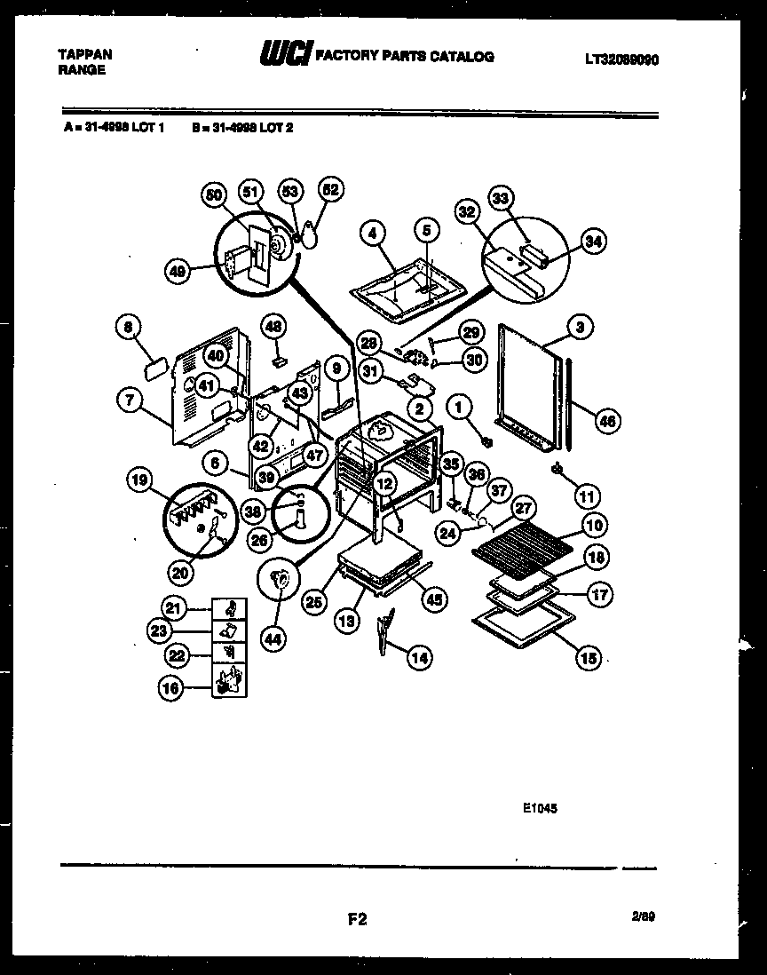 Tappan 30-6758-23-02 body parts diagram