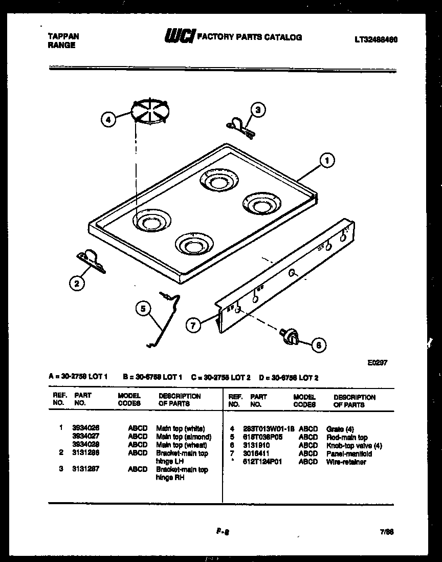 Tappan 31-3968-66-04 broiler parts diagram