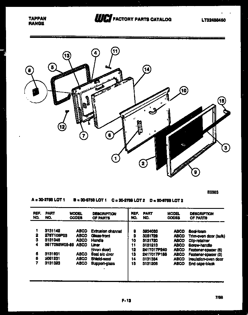 Tappan 31-3968-66-04 body parts diagram