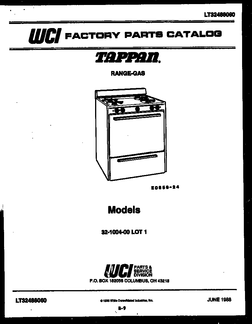 Tappan 32-1004-23-01 cover page diagram