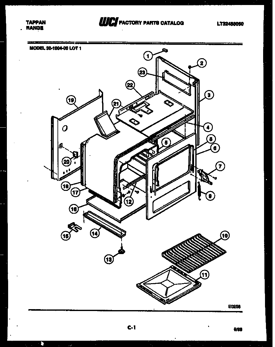 Tappan 32-1004-23-01 body parts diagram