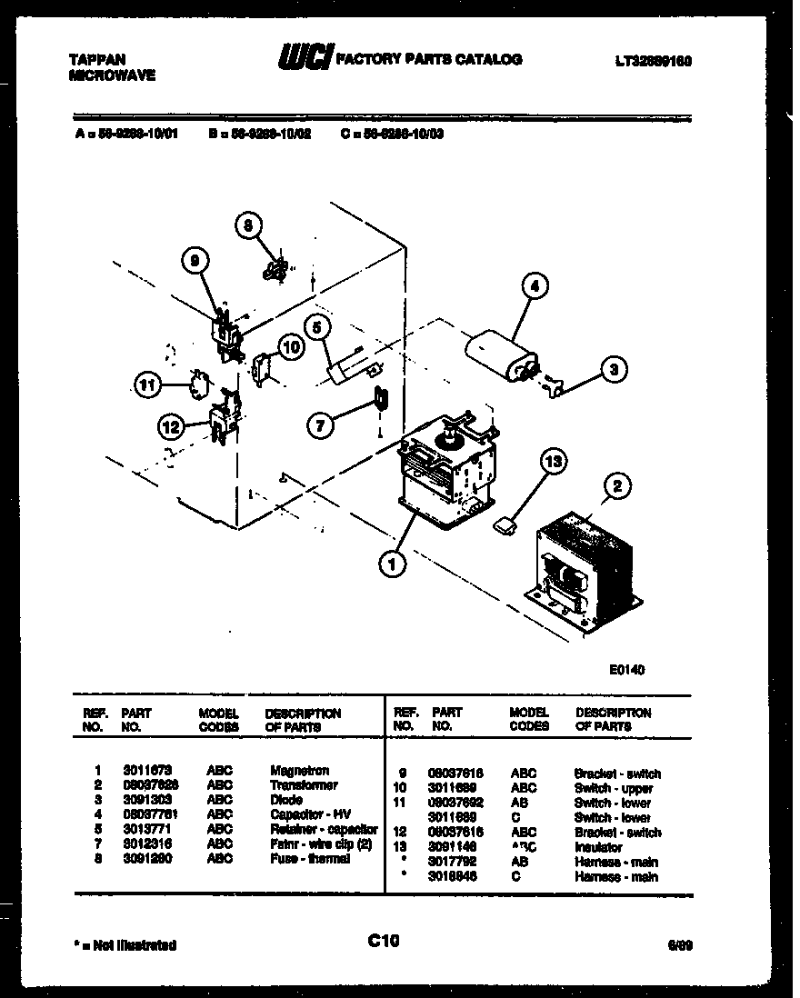 Tappan 56-9288-10-03 power control diagram