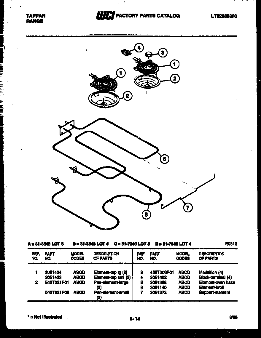 Tappan 31-3648-66-03 broiler parts diagram